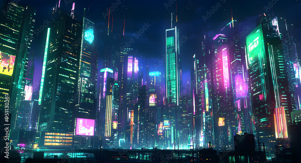3D Rendering of the City Skyline at Night with Neon Lights, Featuring High-Rise Buildings, Glowing Windows, and a Futuristic Vibe, Perfect for Urban Design, Nightlife Concepts, and Sci-Fi Visuals
3D Rendering of the City Skyline at Night with Neon Lights, Featuring High-Rise Buildings, Glowing Windows, and a Futuristic Vibe, Perfect for Urban Design, Nightlife Concepts, and Sci-Fi Visuals