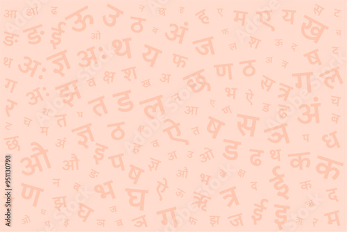 national hindi font letters pattern for hindi diwas day celebration