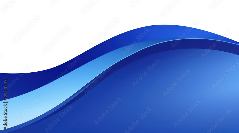 Naklejka premium PNG abstract blue wave border, transparent background
