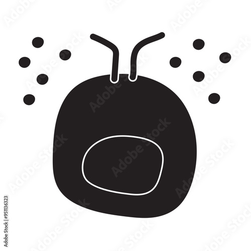 cytotoxic glyph icon