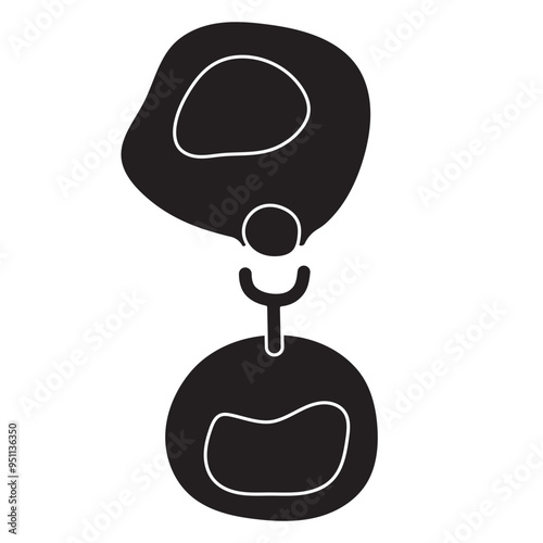 cytotoxic glyph icon