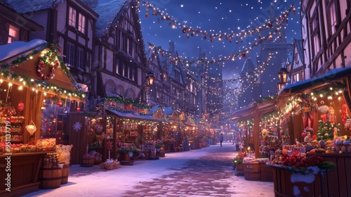 Enchanting Winter Wonderland: Christmas Markets in a Historic European Town