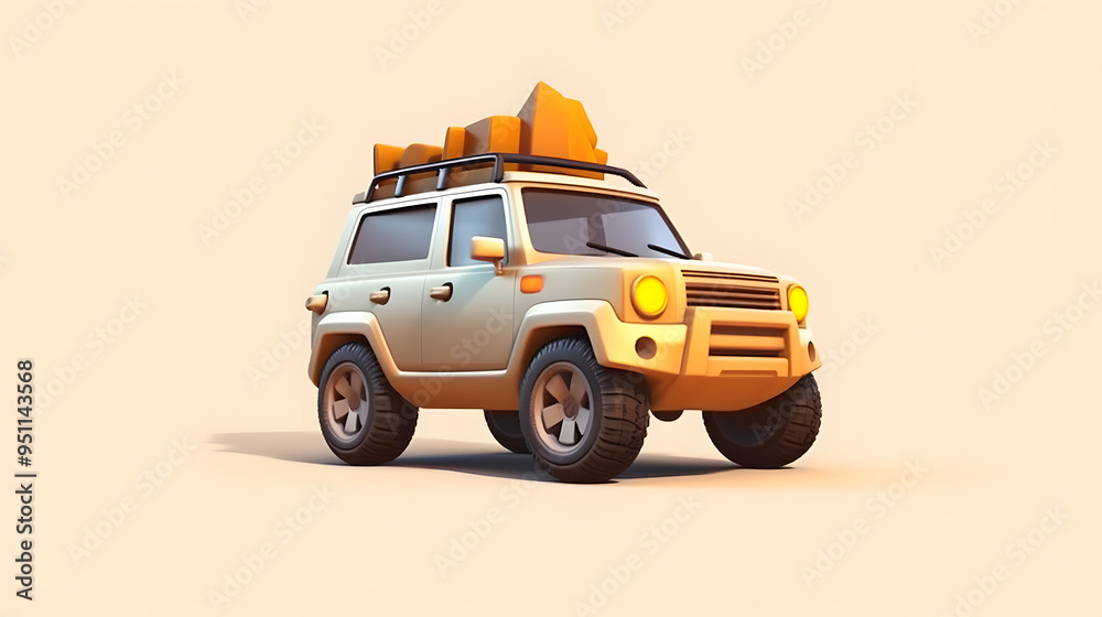 SUV Sport Utility Vehicle car 3d cartoon style SUV Sport Utility Vehicle car 3d cartoon style