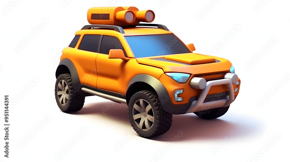 SUV Sport Utility Vehicle car 3d cartoon style SUV Sport Utility Vehicle car 3d cartoon style