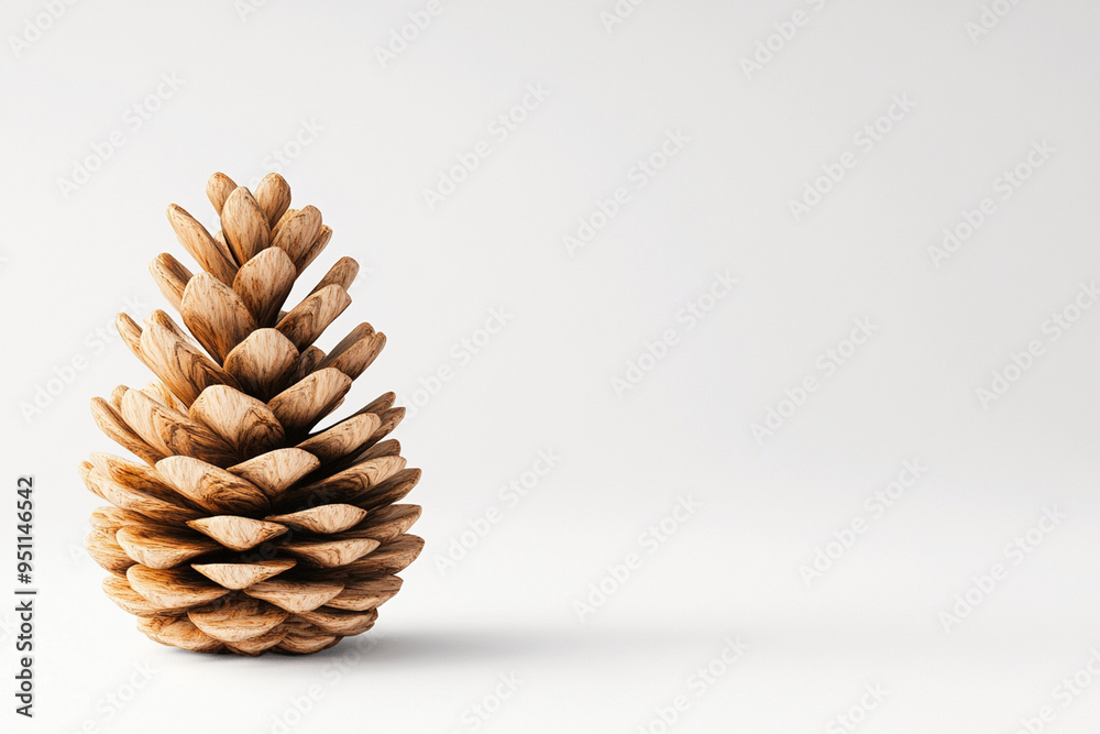 A beautifully detailed pinecone stands alone against clean background, perfect for fall decor. A beautifully detailed pinecone stands alone against clean background, perfect for fall decor.