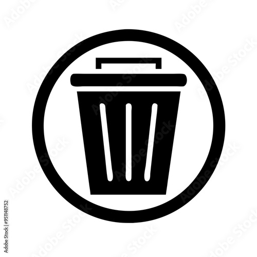 Rounded trash can vector perfect for soft UI, modern apps, and intuitive interfaces. 