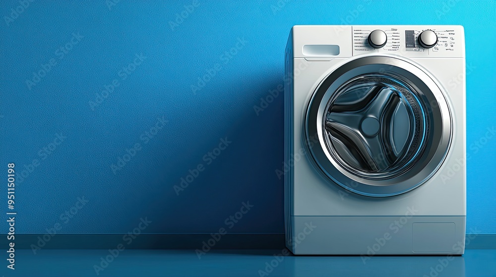 AI-powered laundry assistant, compact and white, screen showing settings, brightly lit AI-powered laundry assistant, compact and white, screen showing settings, brightly lit