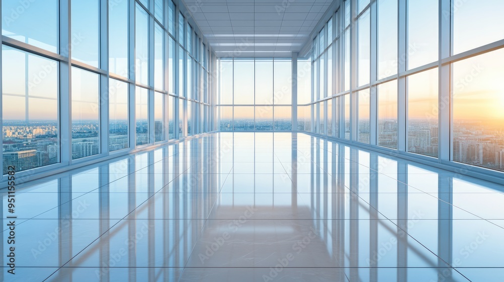 Smart glass windows, transparent with digital displays, in a modern office building, reflecting sunlight Smart glass windows, transparent with digital displays, in a modern office building, reflecting sunlight