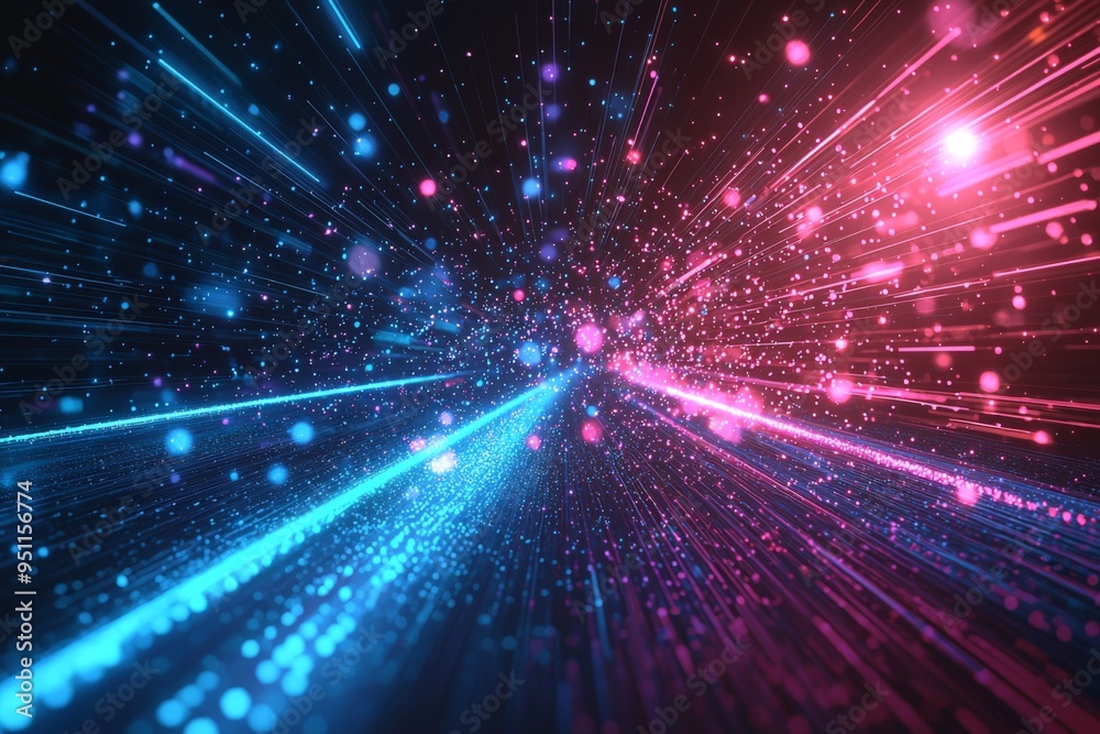Abstract motion speed glowing effect background created with Generative AI Abstract motion speed glowing effect background created with Generative AI