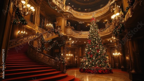 Magnificent Christmas Decor in a Luxurious Palace Interior