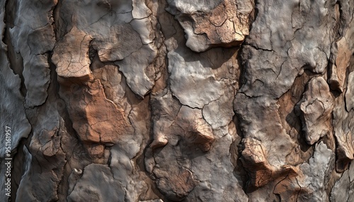 Closeup skin bark wooden tree texture seamless old grunge background