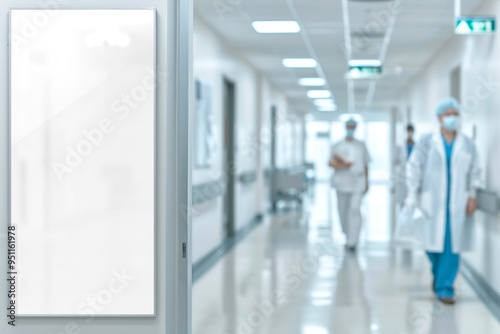 PNG hospital billboard sign mockup, transparent design