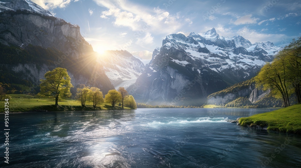 Fototapeta premium Scenic Mountain Lake