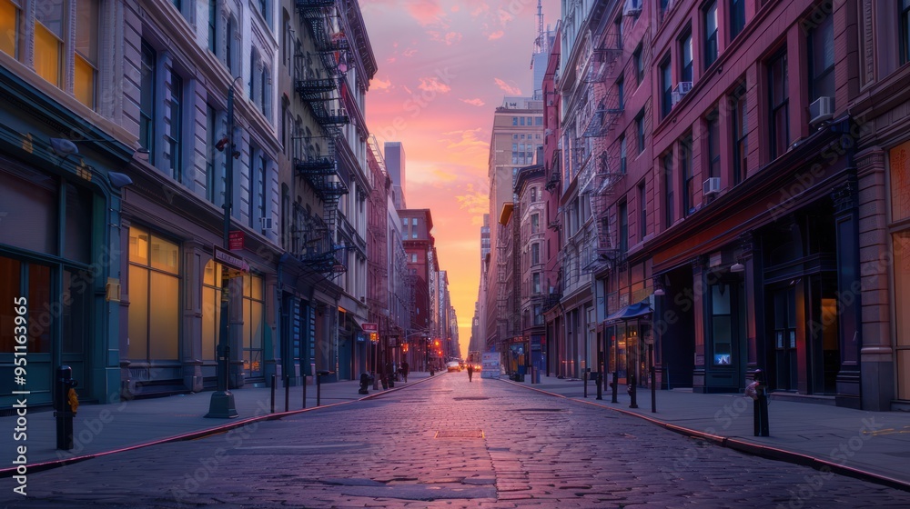 Empty Street in New York City Empty Street in New York City