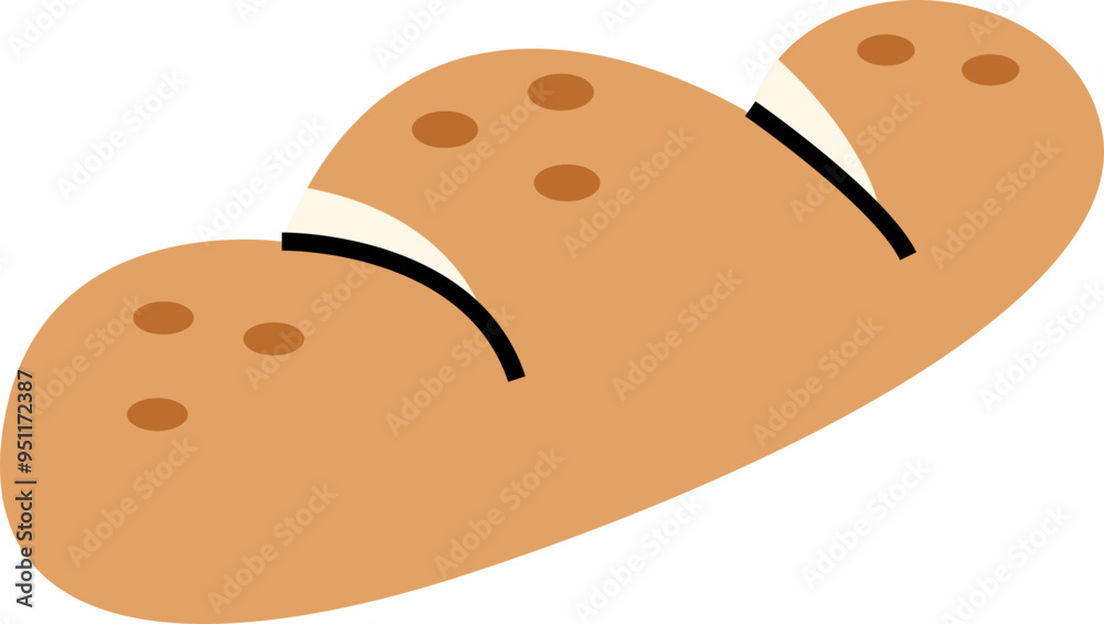 Fototapeta premium Breakfast Food Illustration