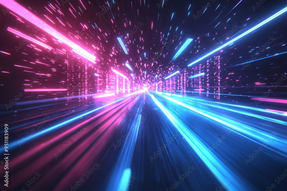 Abstract motion speed glowing effect background created with Generative AI Abstract motion speed glowing effect background created with Generative AI