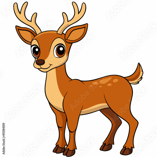 golden deer, colorful deer vector, logo, and icon vector on a white background 