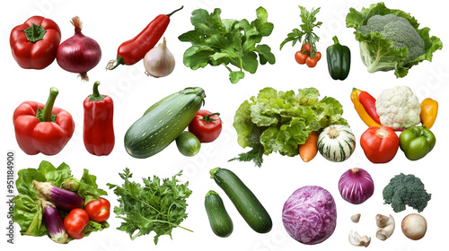 Fresh Vegetables Collection   Organic Produce  Healthy Eating  Food Photography