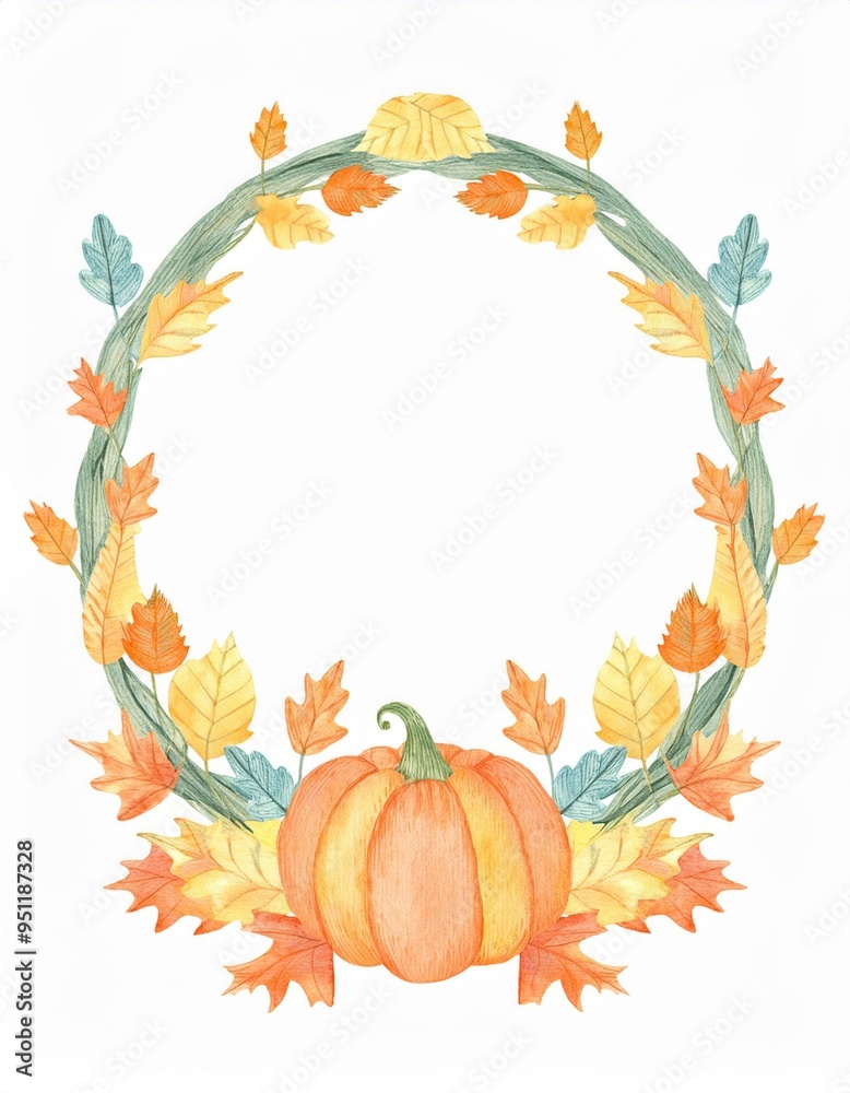 Autumn frame illustration Autumn frame illustration