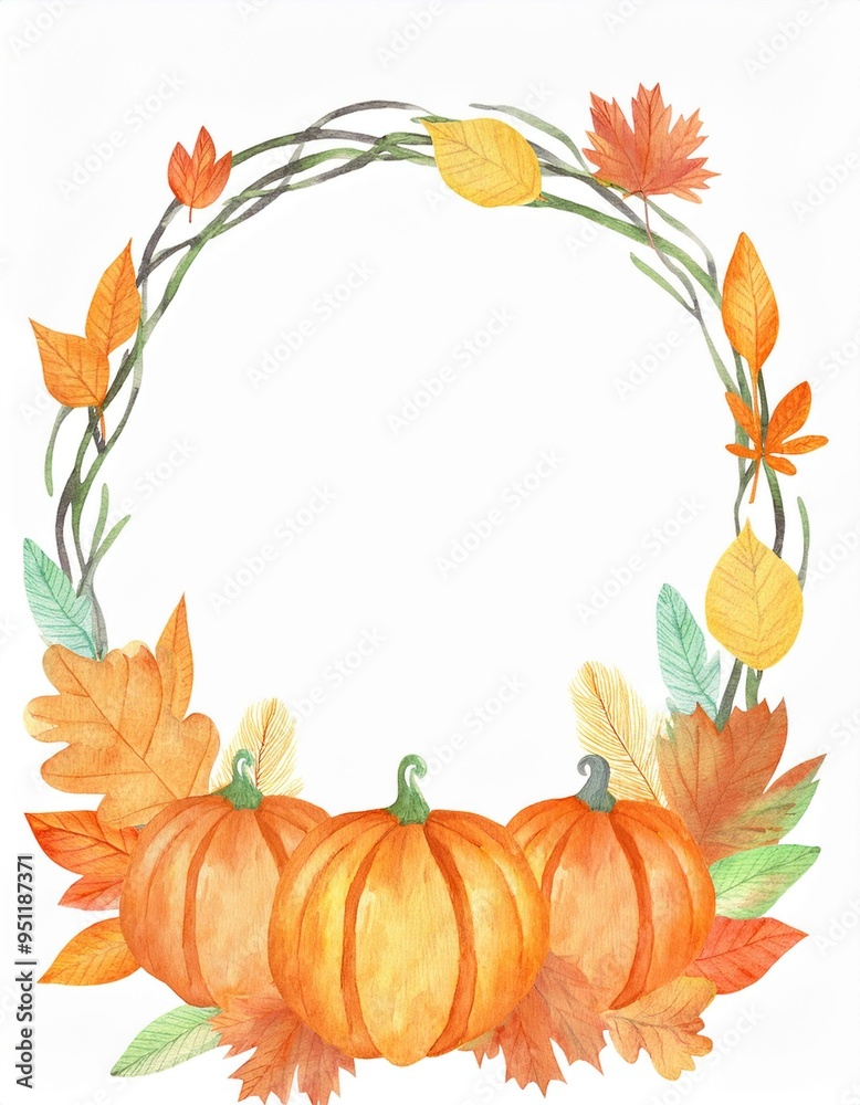 Autumn frame illustration Autumn frame illustration