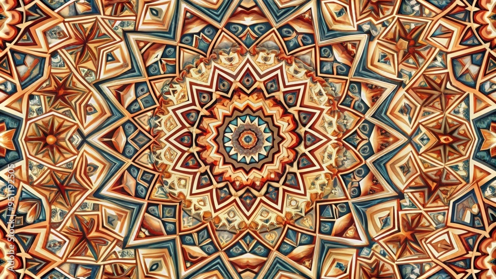 An abstract seamless geometric pattern with intricate shapes and designs, geometric, abstract, seamless, pattern, design