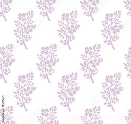 Floral Block Print Flower damask pattern Boho floral repeat pattern vector file