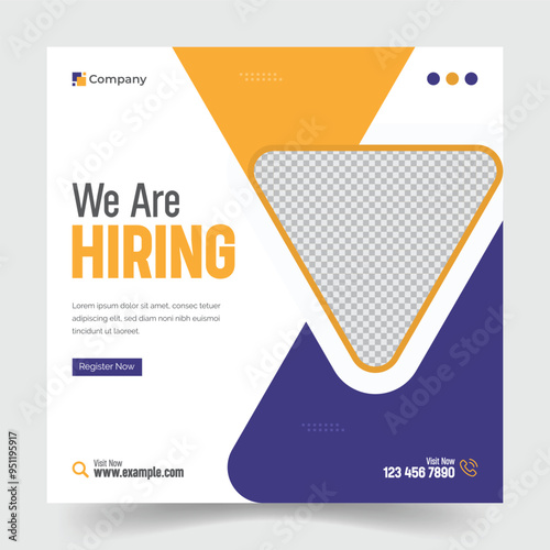 We are hiring social media post design template.