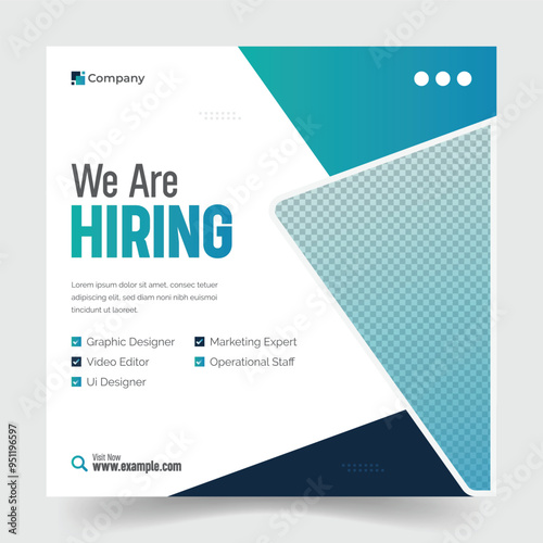 We are hiring social media post design template.