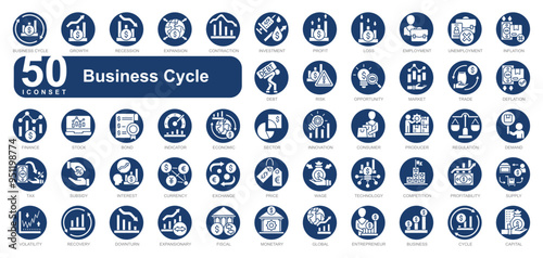 Business cycle iconset