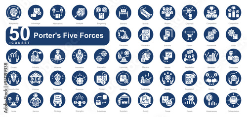 Porter's Five Forces iconset 