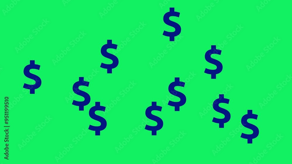Randomly Wiggling Multiple Navy Dollar Icons on a Green Screen. Dynamic Position Animation with Wiggle Effect, Highlighting USD Currency Volatility and the U.S. Economy. 4K Motion Graphics Randomly Wiggling Multiple Navy Dollar Icons on a Green Screen. Dynamic Position Animation with Wiggle Effect, Highlighting USD Currency Volatility and the U.S. Economy. 4K Motion Graphics