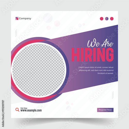 We are hiring social media post design template.