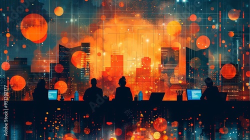 Creative Workspace: Video Conference, modern flat vector concept illustration of person engaging in virtual business meeting Connectivity, collaboration, digital interaction, remote work, productivity