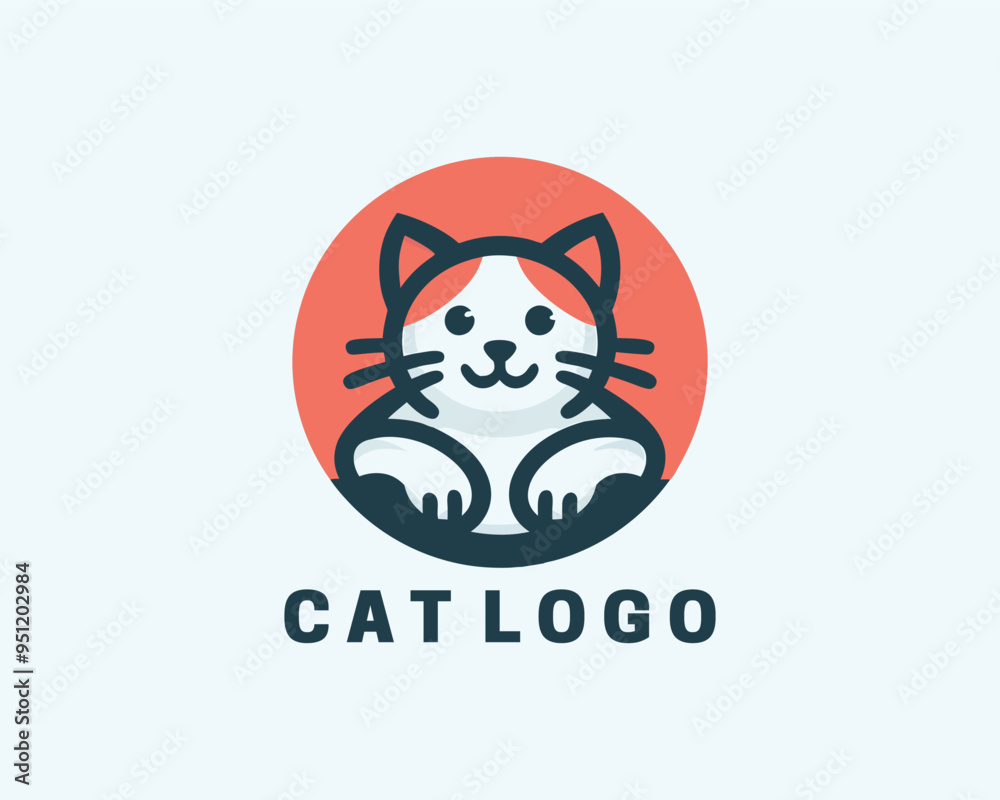 Cat logo design icon symbol vector illustration Cat logo design icon symbol vector illustration