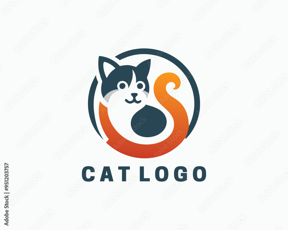 Cat logo design icon symbol vector illustration Cat logo design icon symbol vector illustration