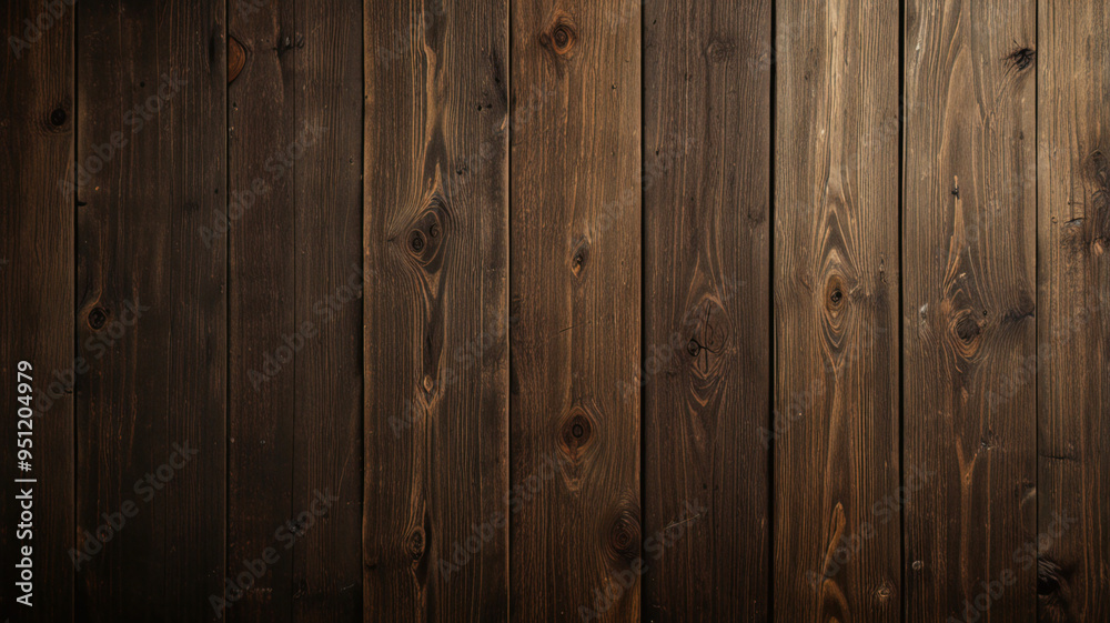 Naklejka premium Antiguo fondo de madera con textura oscura grunge, la superficie de la antigua textura de madera marrón, paneles de madera de teca de vista superior. 