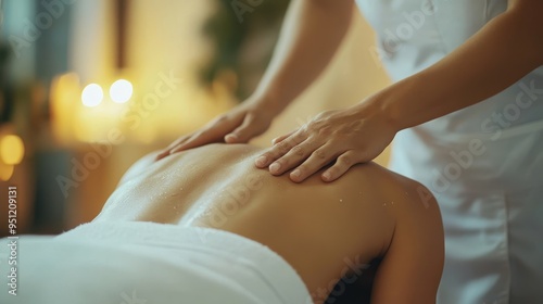 Wallpaper Mural Relaxing Massage in a Cozy Spa Setting Torontodigital.ca