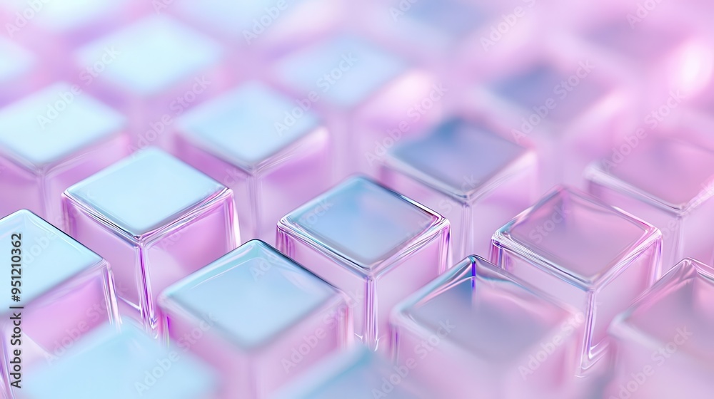Data cubes and glass cubes connection, futuristic tech background, 3D rendering for virtual reality simulation.