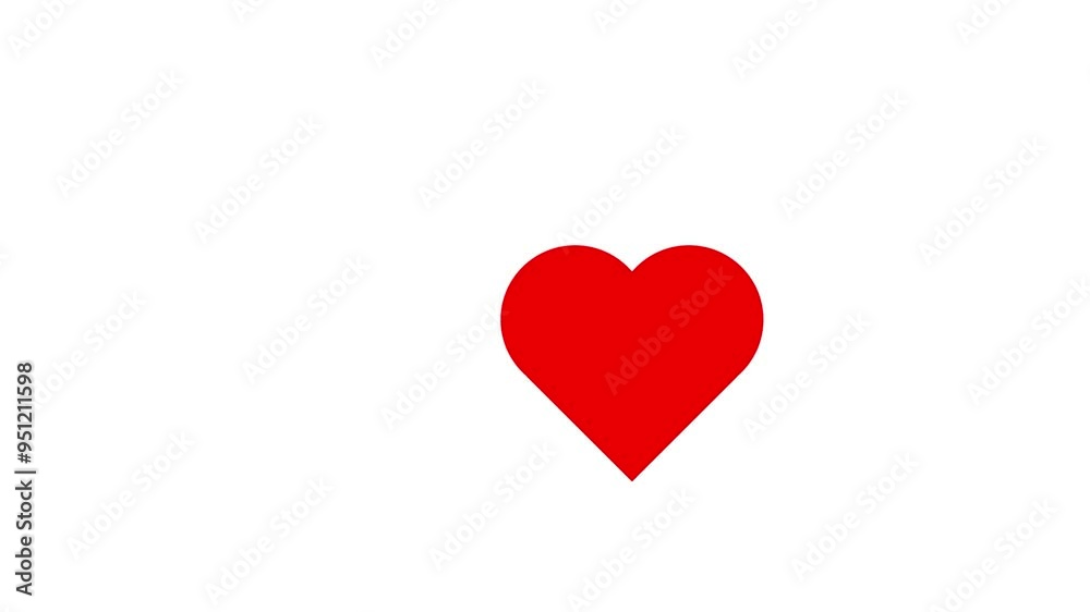 Randomly Wiggling Red Heart Icon on a White Background. Dynamic Position Animation with Wiggle Effect, Symbolizing Emotional Volatility and Connection. 4K Motion Graphics Randomly Wiggling Red Heart Icon on a White Background. Dynamic Position Animation with Wiggle Effect, Symbolizing Emotional Volatility and Connection. 4K Motion Graphics
