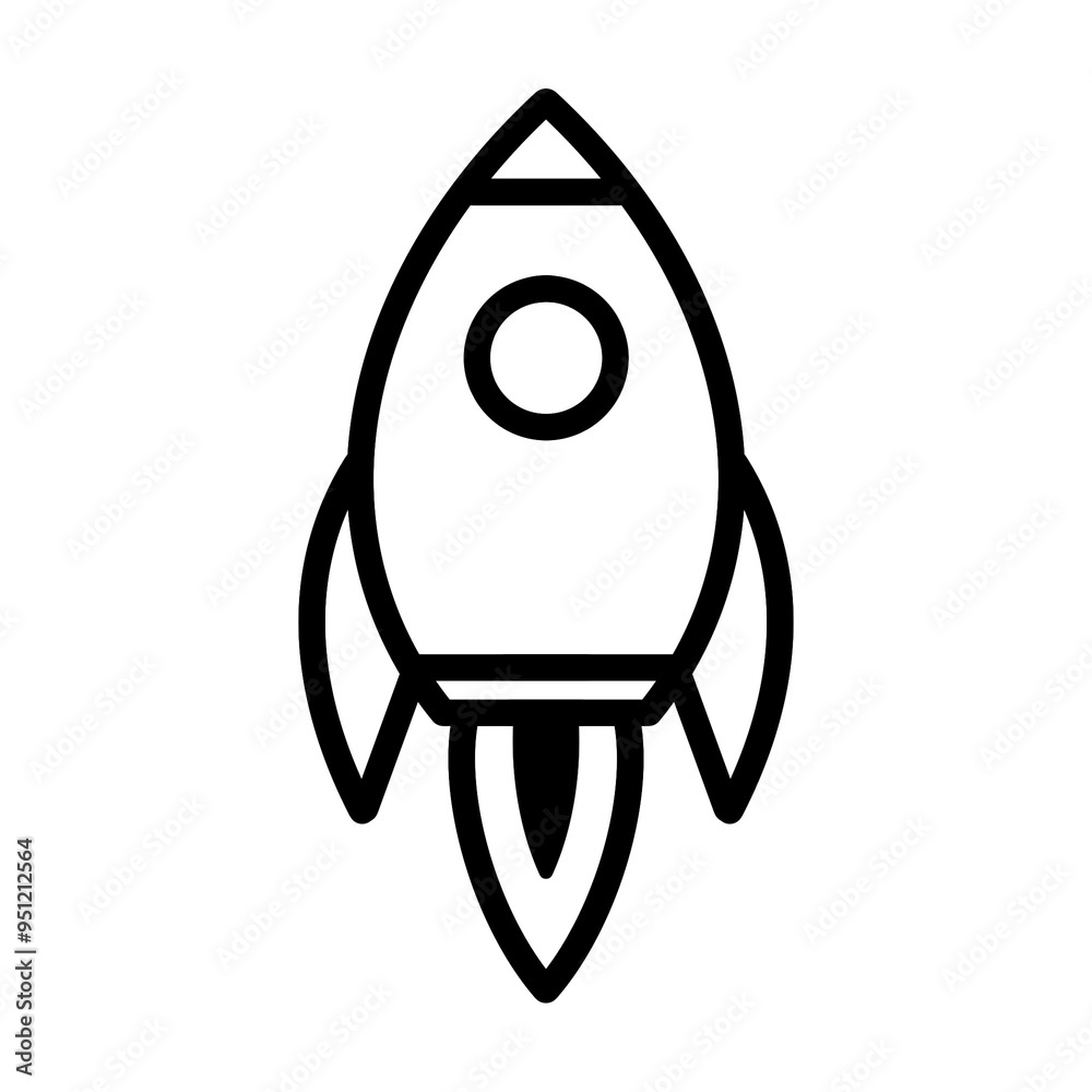 Rocket icon with simple and modern design Rocket icon with simple and modern design