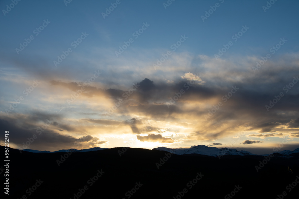 Last light over the rocky mountains Last light over the rocky mountains