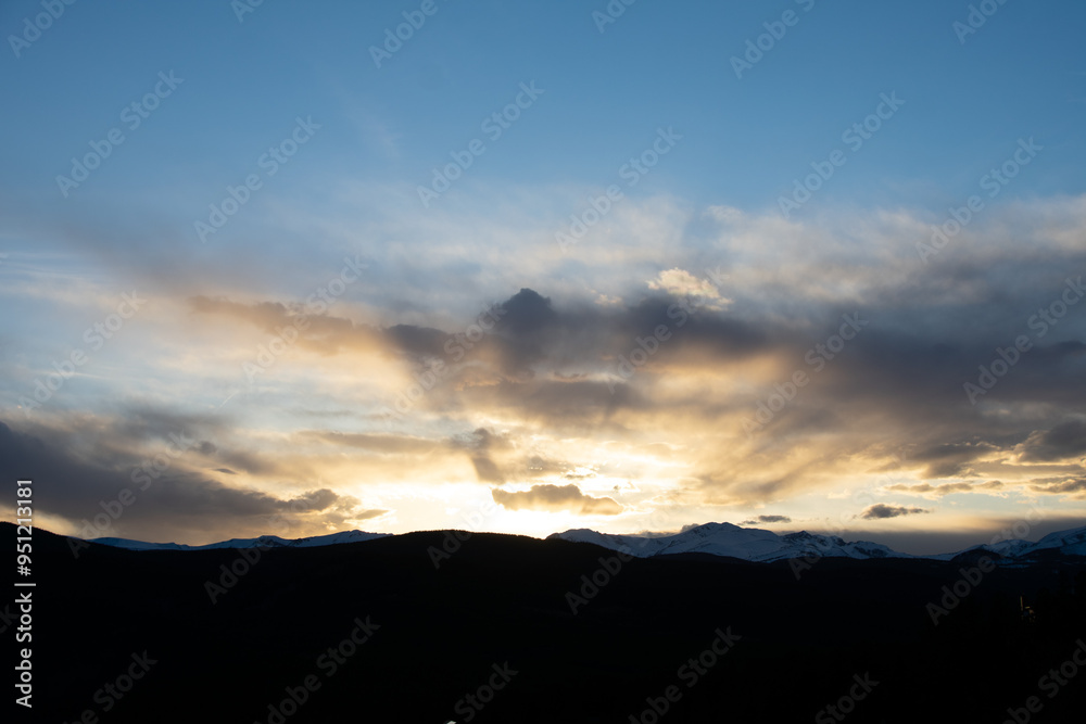 Last light over the rocky mountains Last light over the rocky mountains