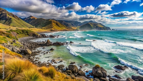 cape palliser dramatic coastal landscape rugged waves blue grey weathered shoreline coastal erosion erosion control geological wonder natural beauty photo