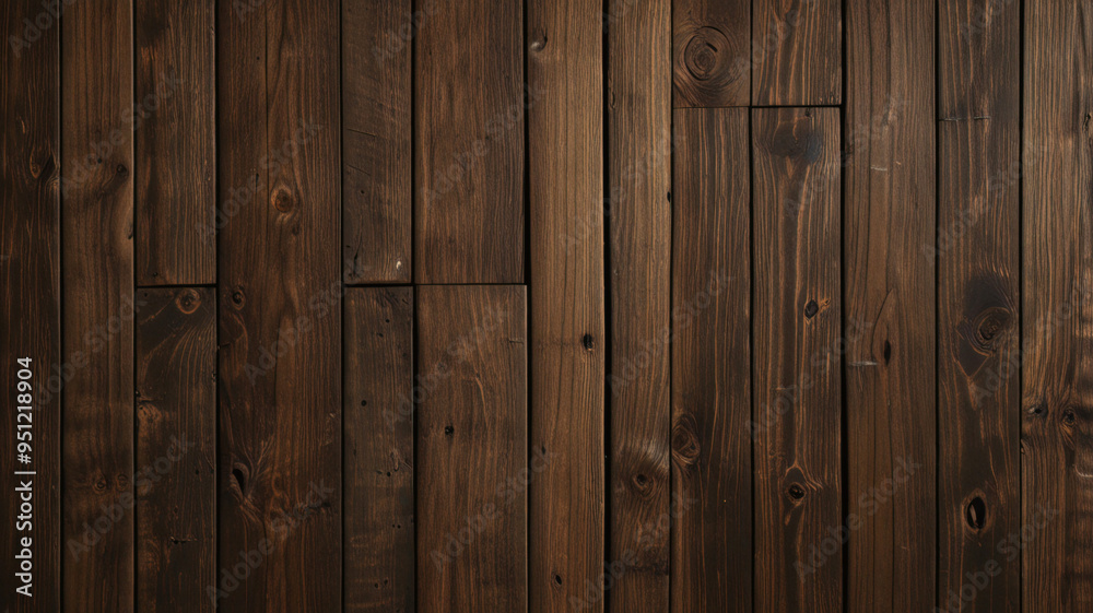 Fototapeta premium Antiguo fondo de madera con textura oscura grunge, la superficie de la antigua textura de madera marrón, paneles de madera de teca de vista superior. 