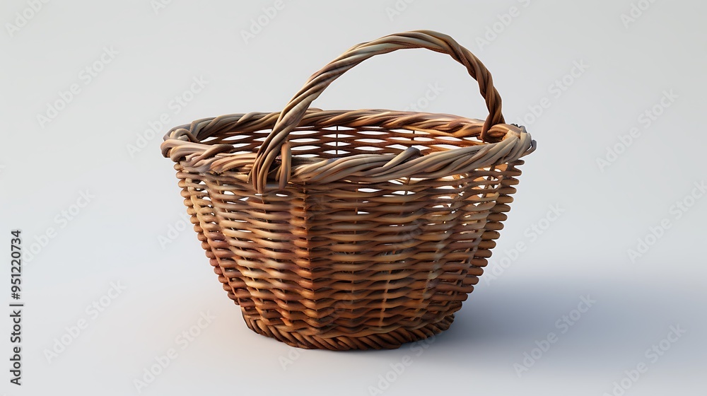 A wicker basket on a white background highlights its intricate woven texture and natural material. The basket’s light, organic tones and detailed craftsmanship stand out against the clean,
A wicker basket on a white background highlights its intricate woven texture and natural material. The basket’s light, organic tones and detailed craftsmanship stand out against the clean,