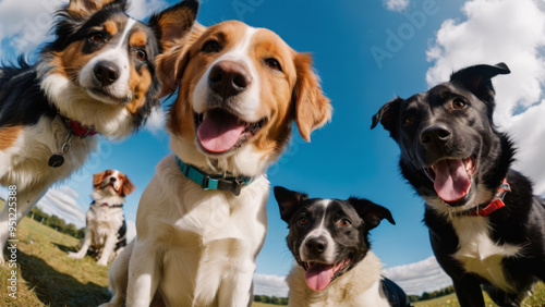 Dog Friends Selfie Photo: Fun Outdoor Activity