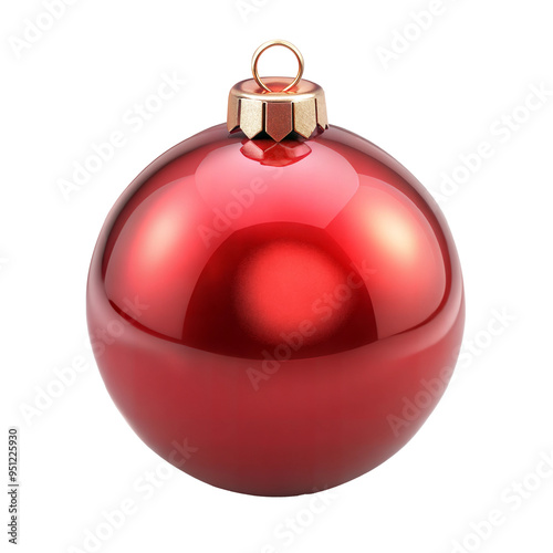 red christmas ball isolated