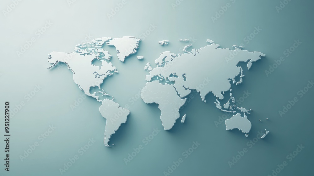 A minimalistic travel background featuring a simple world map outline. Ample copy space available. A minimalistic travel background featuring a simple world map outline. Ample copy space available.