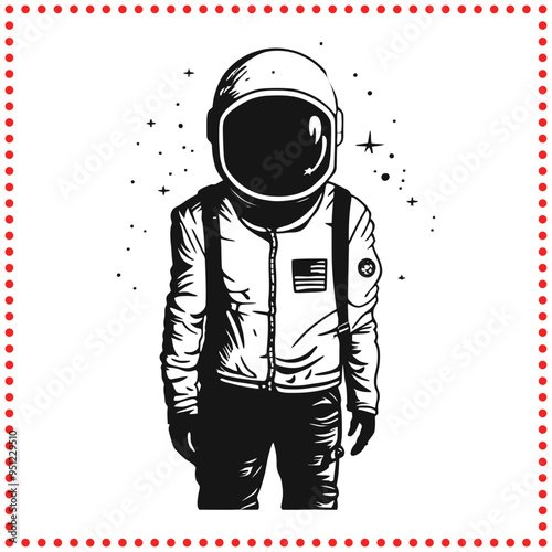 Astronaut Silhouette Vector   Perfect for Space and Science Fiction Themes