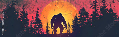 Bats soar towards haunted castle spooky Halloween scene with gorilla in background
